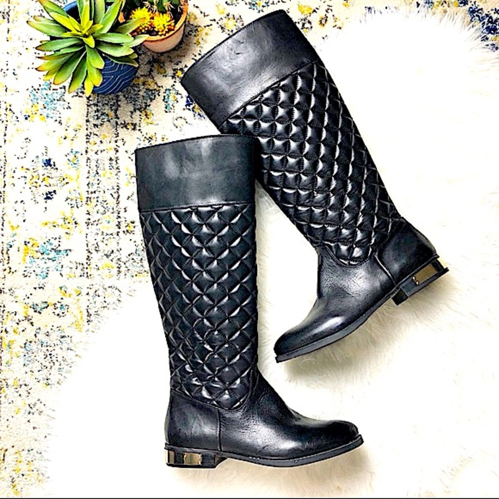 Vince Camuto Fianna Leather Quilted Boots